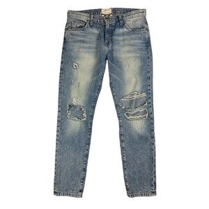 Current Elliott The Fling Slim Boyfriend Jeans  Size 26  Ripped Denim